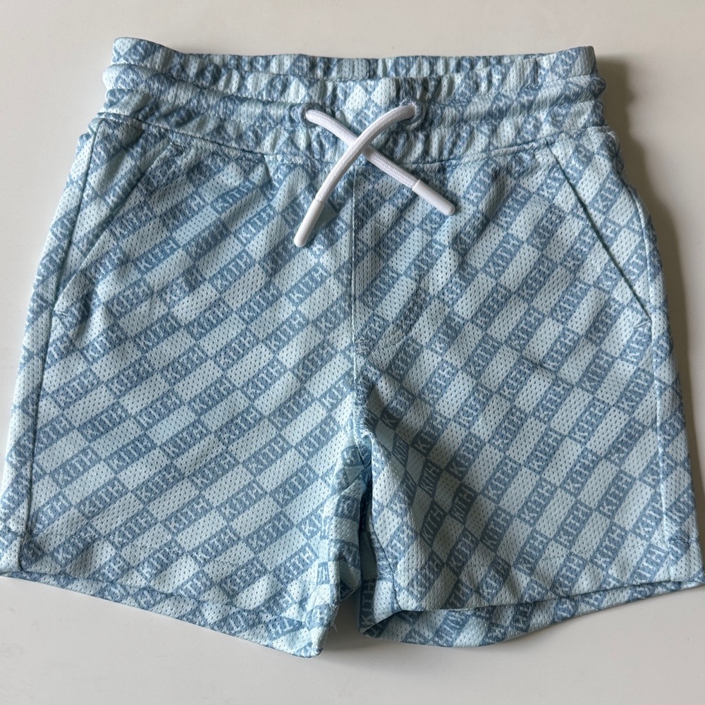 Kith Light Blue Patterned Drawstring Kids Shorts